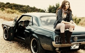 Обои Форд мустанг с девушкой: Ford Mustang, Ford