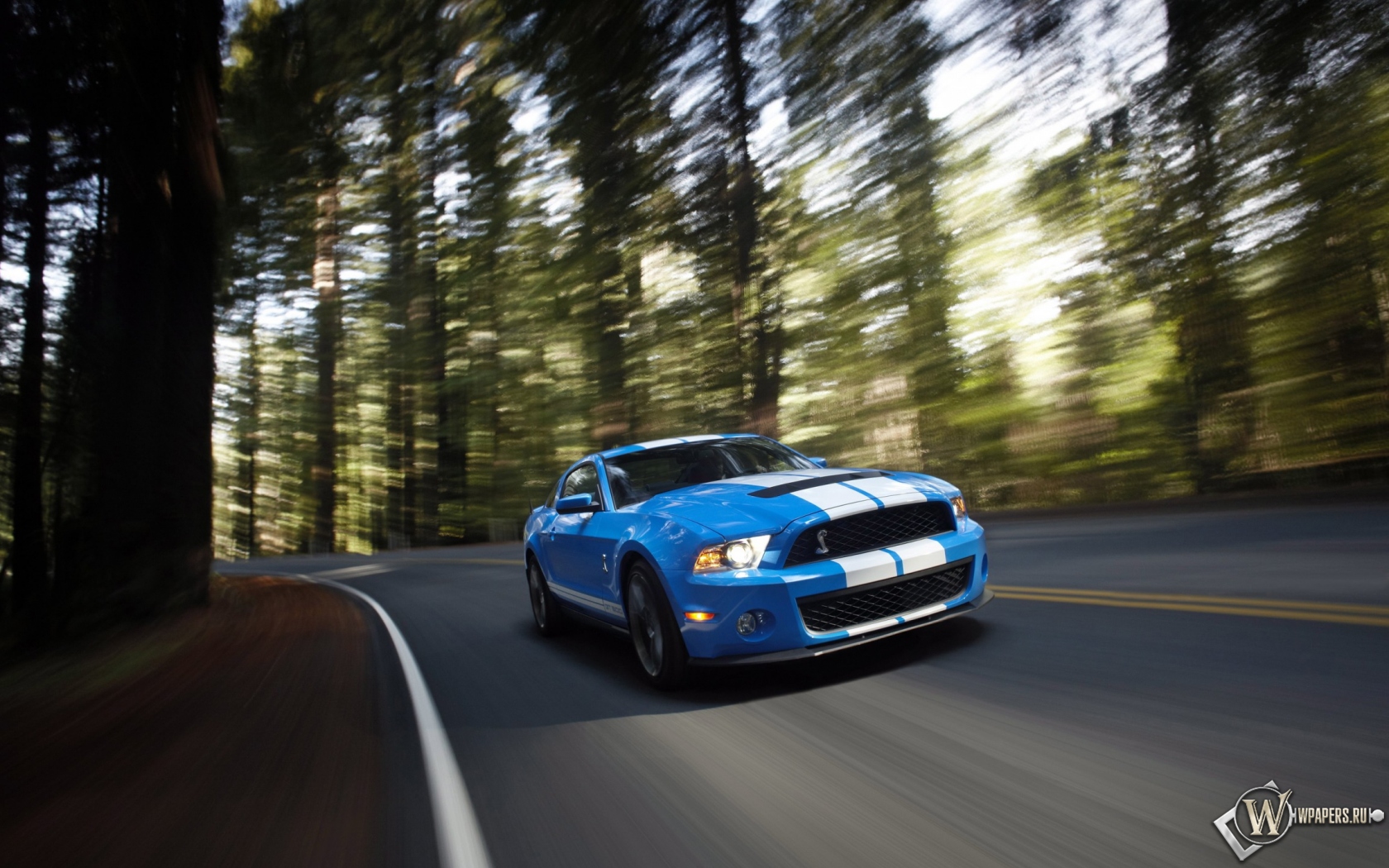 Ford Shelby Mustang GT 500 blue 1680x1050
