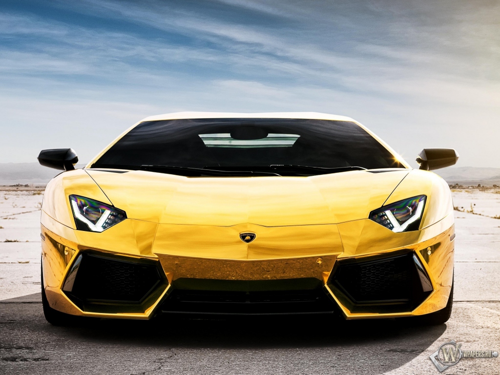 Lamborghini Aventador Gold 1024x768