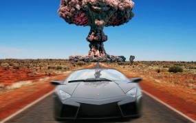 Обои Ламбо едет от взрыва: Скорость, Взрыв, Lamborghini, Lamborghini