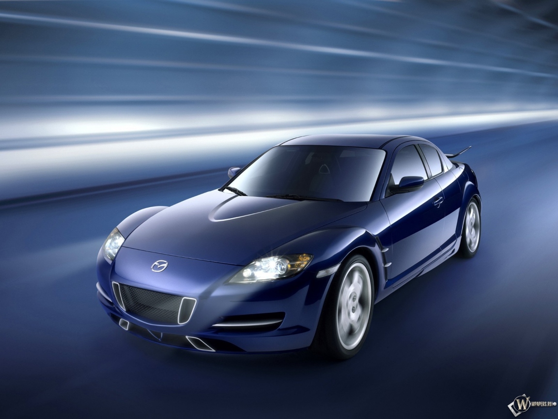 Синяя Mazda RX-8 1152x864