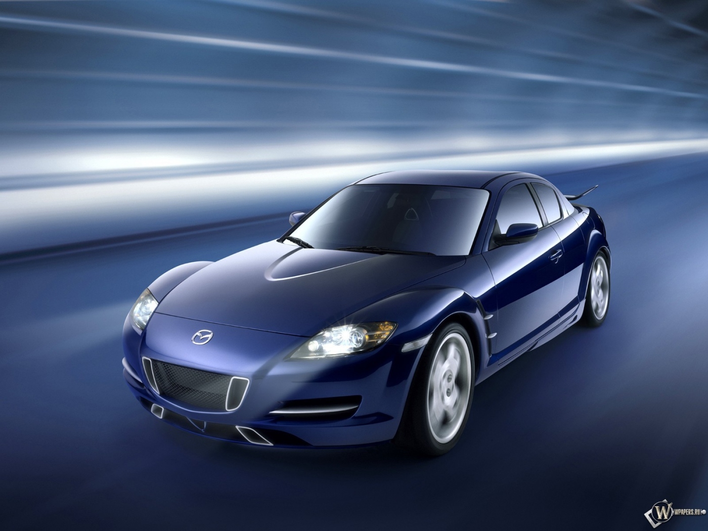 Синяя Mazda RX-8 1400x1050