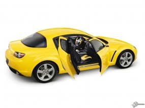 Обои Желтая Mazda RX-8: Желтый, Mazda RX-8, Mazda