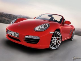 Обои Красный Porsche Boxster: Кабриолет, Porsche Boxster, Porsche