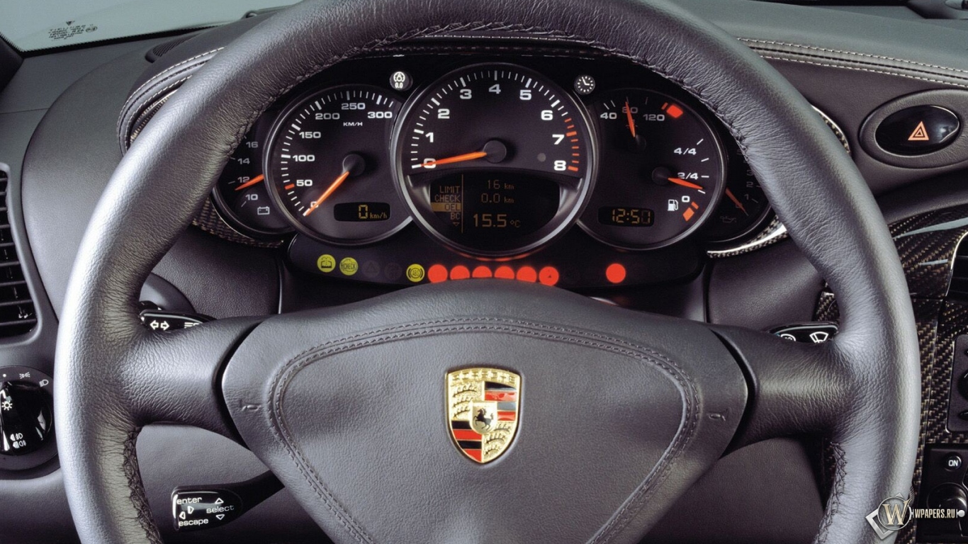 Руль Porsche 1366x768