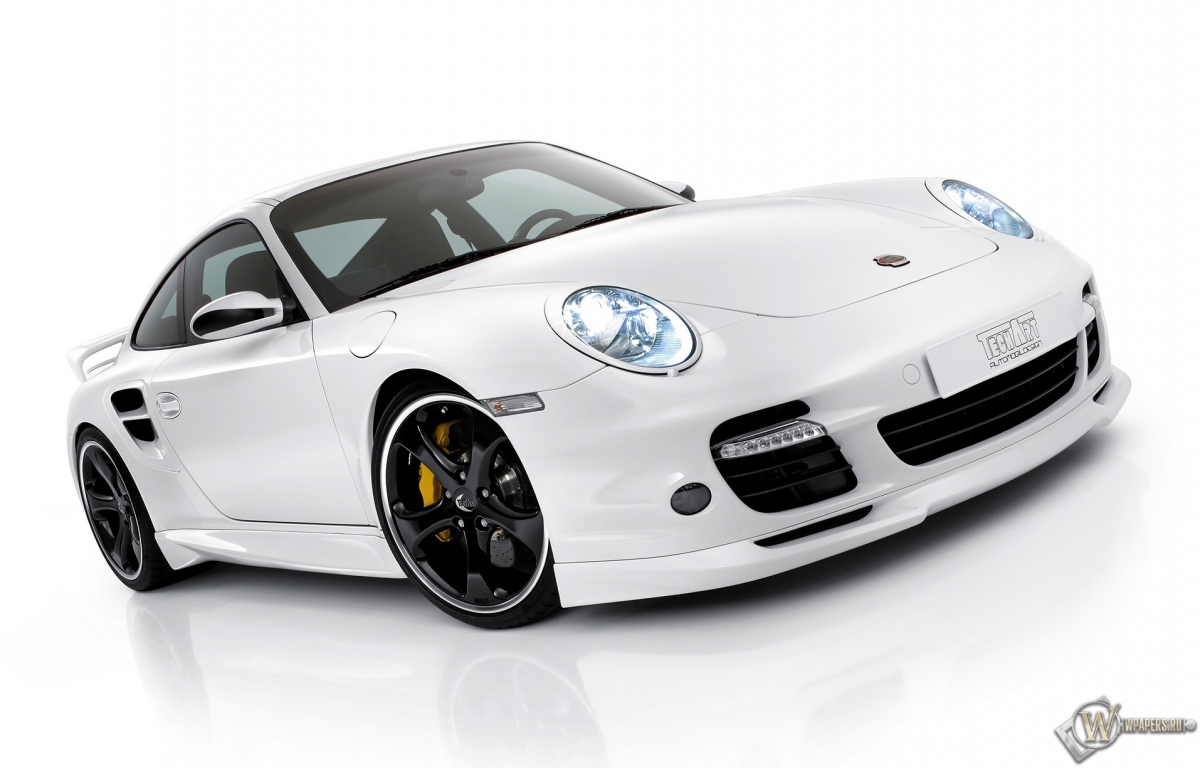 Белый Porsche 1200x768