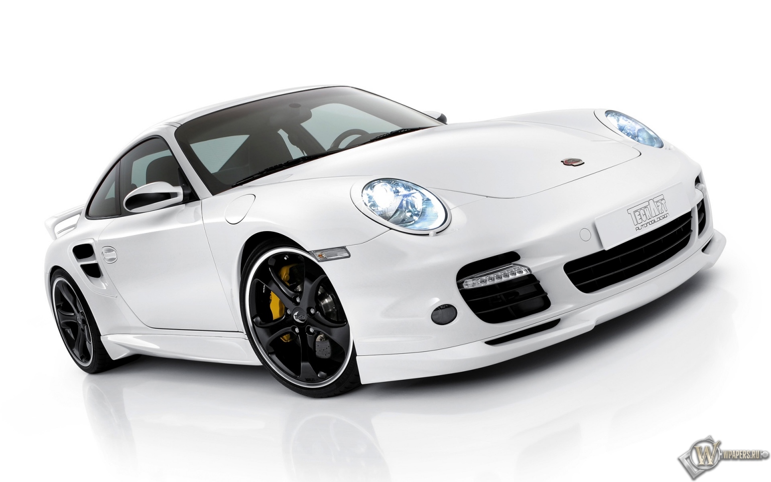 Белый Porsche 1536x960