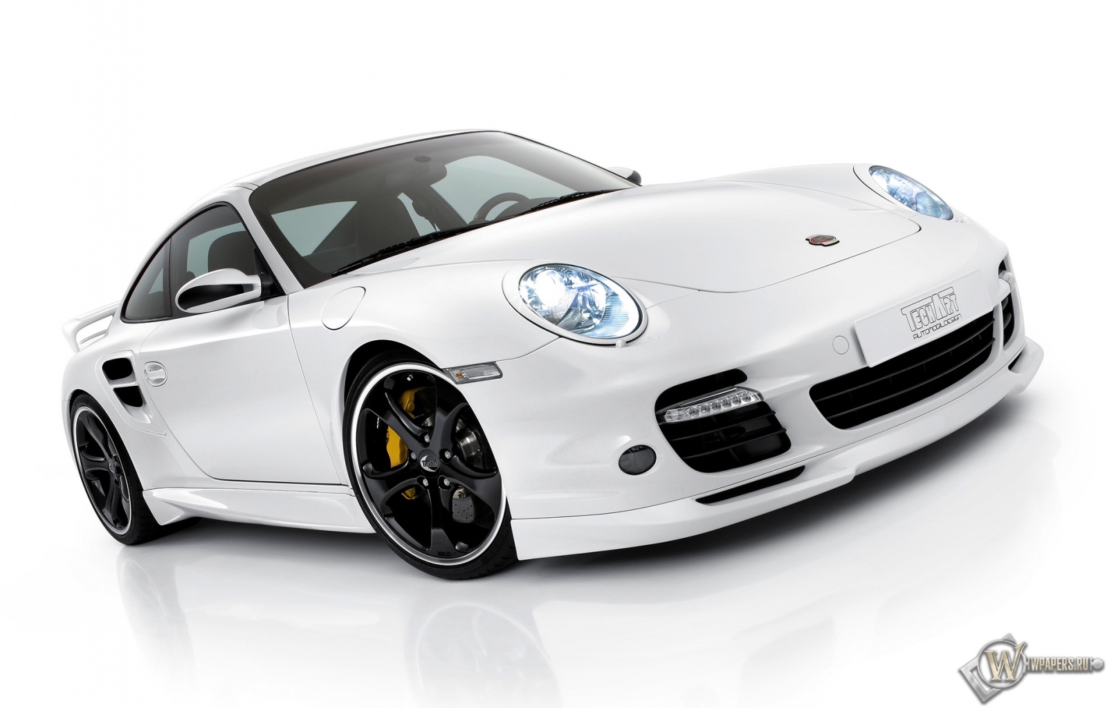 Белый Porsche 1600x1024