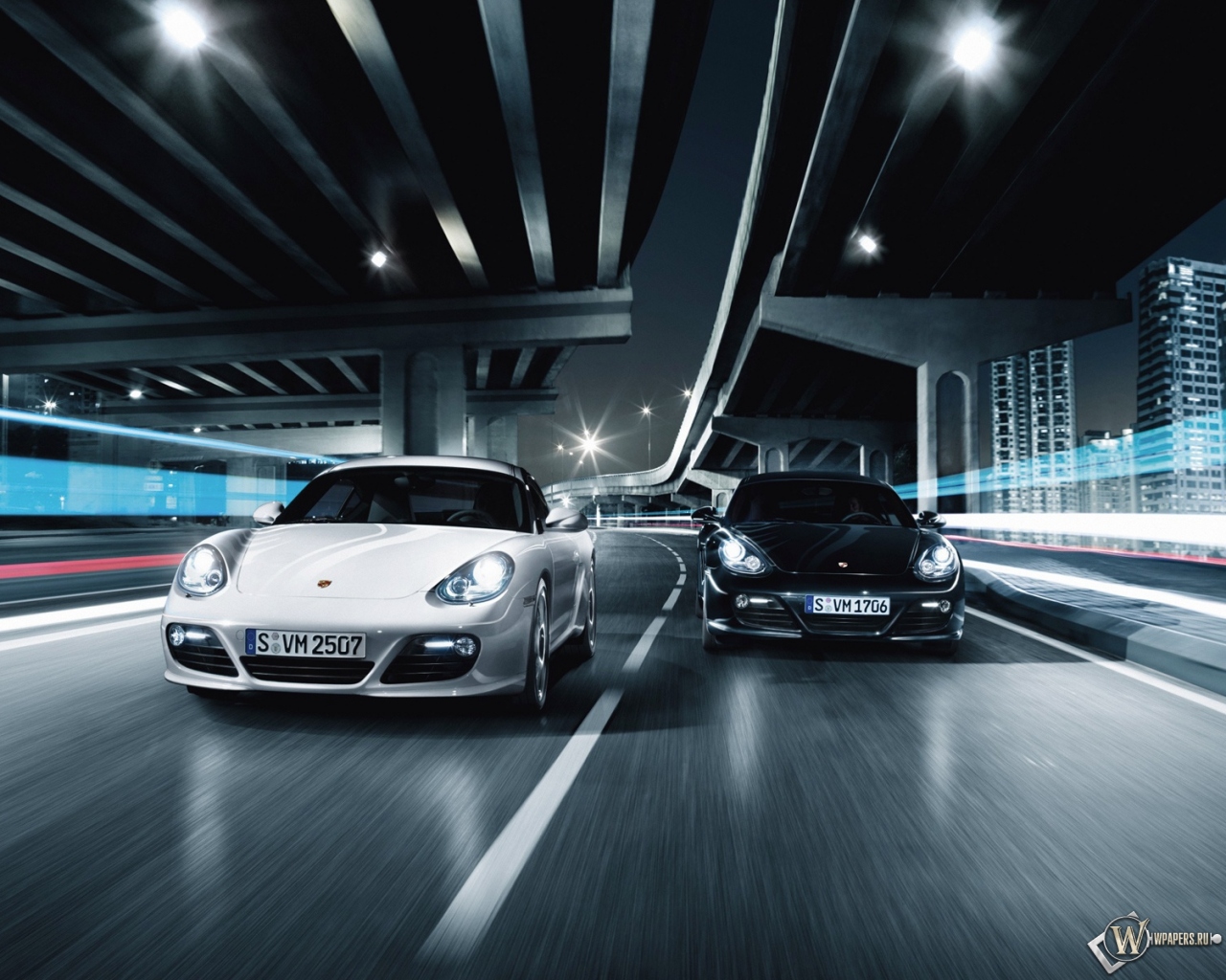 два Porsche 1280x1024