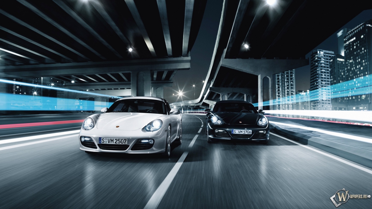 два Porsche 1280x720