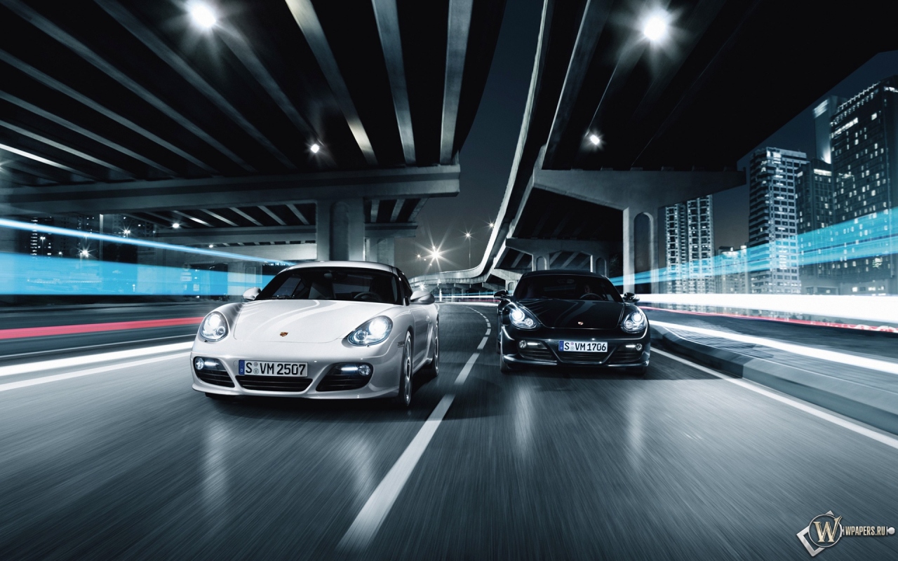 два Porsche 1280x800