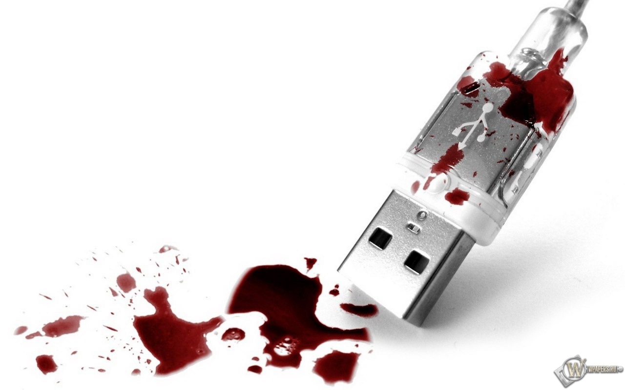 Кровавый USB 1280x800
