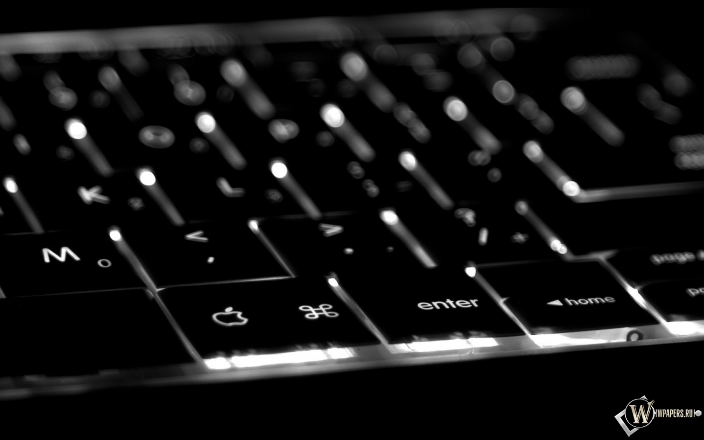 Чёрная клавиатура 1440x900
