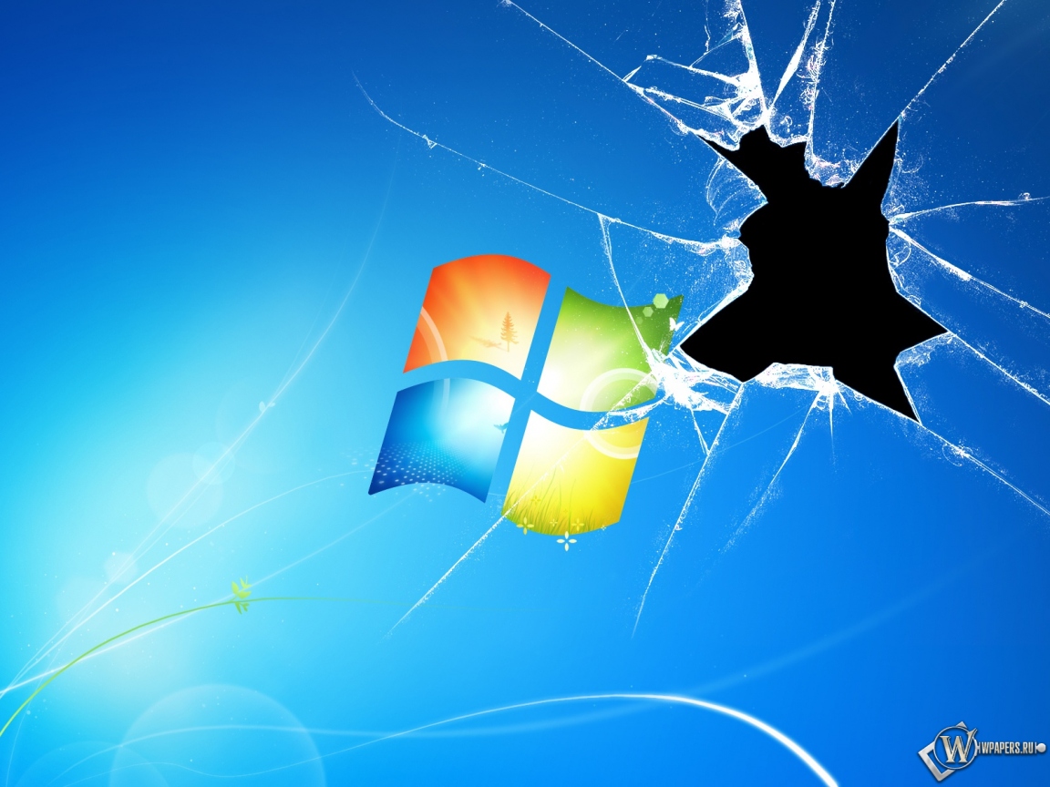 Разбитый экран windows 1152x864