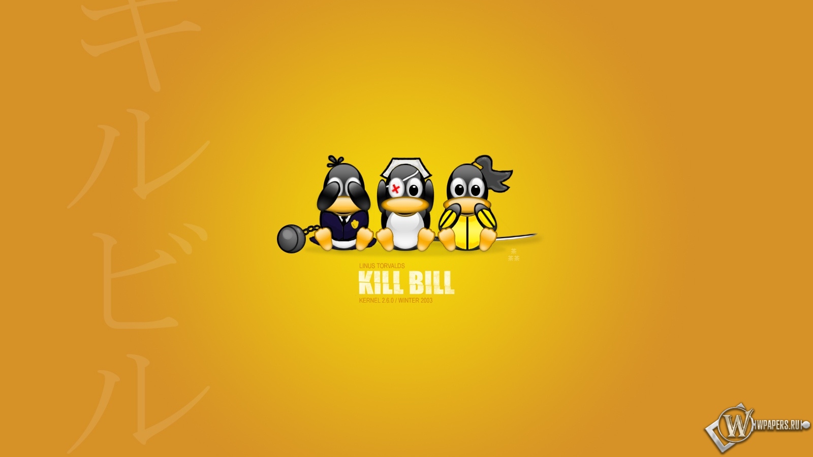 Линукс пингвины 1600x900