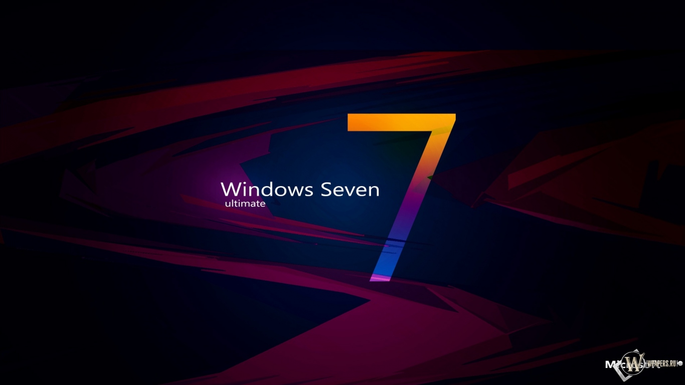 Windows Seven abstract 1366x768