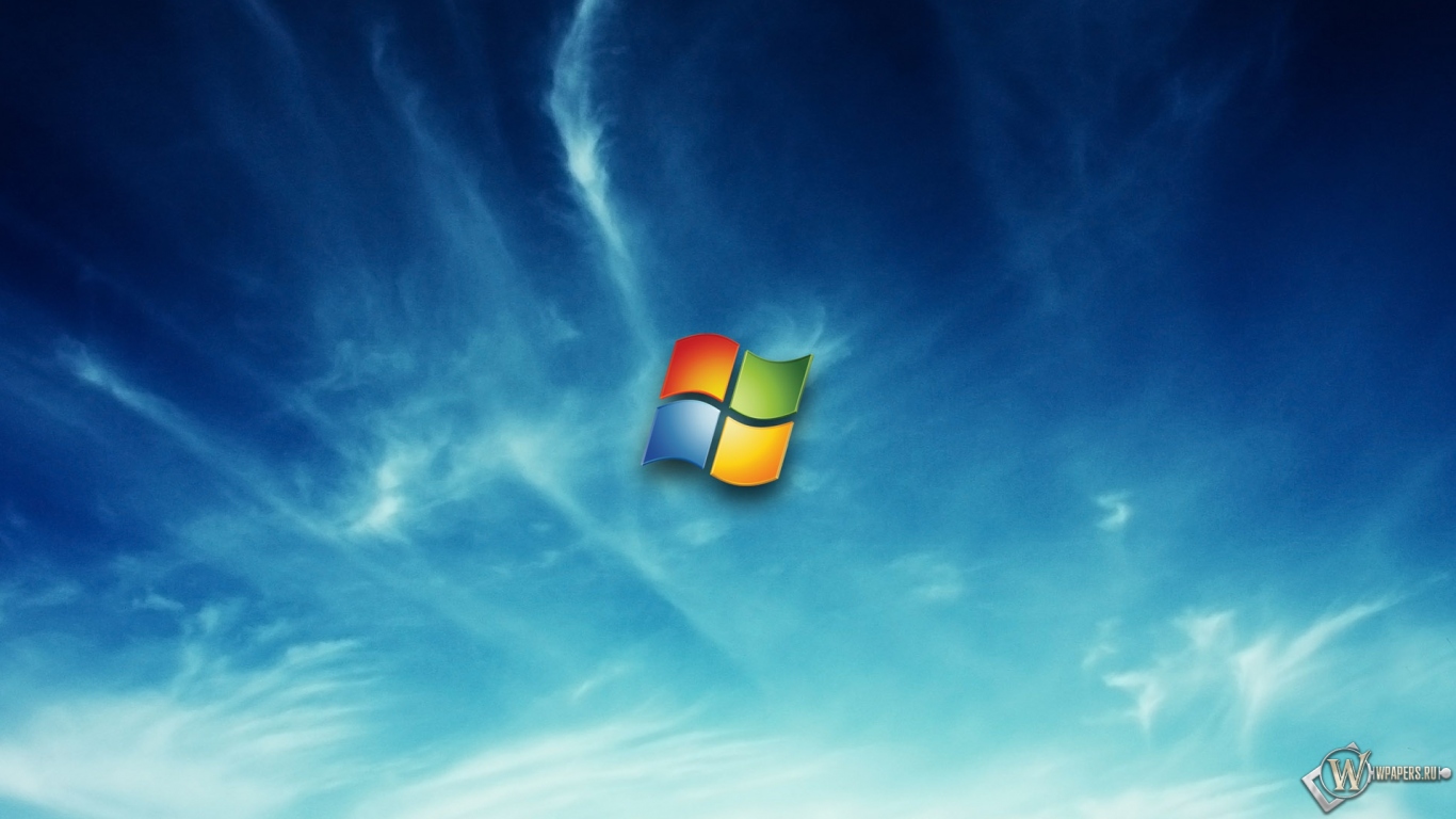 Windows в облаках 1366x768