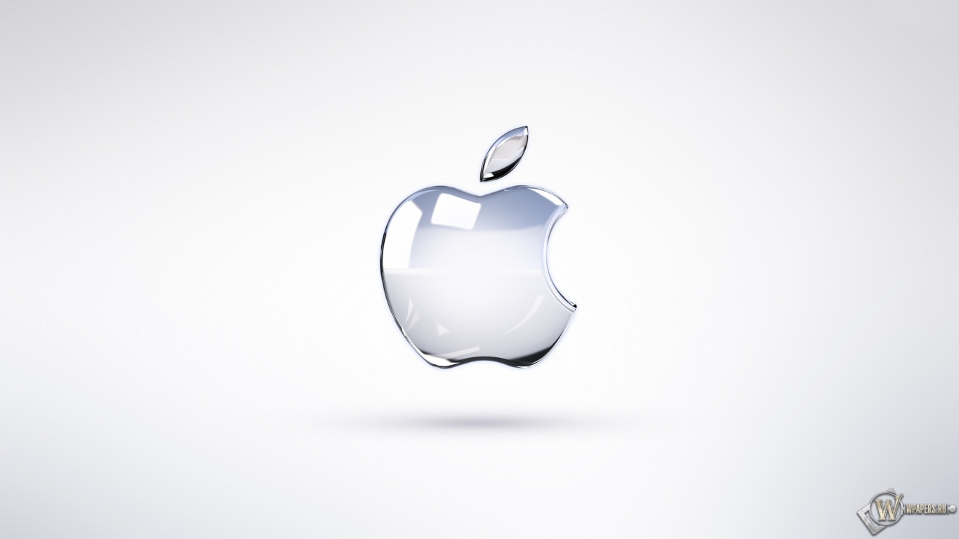 Apple Logo Broken Glass 1366x768
