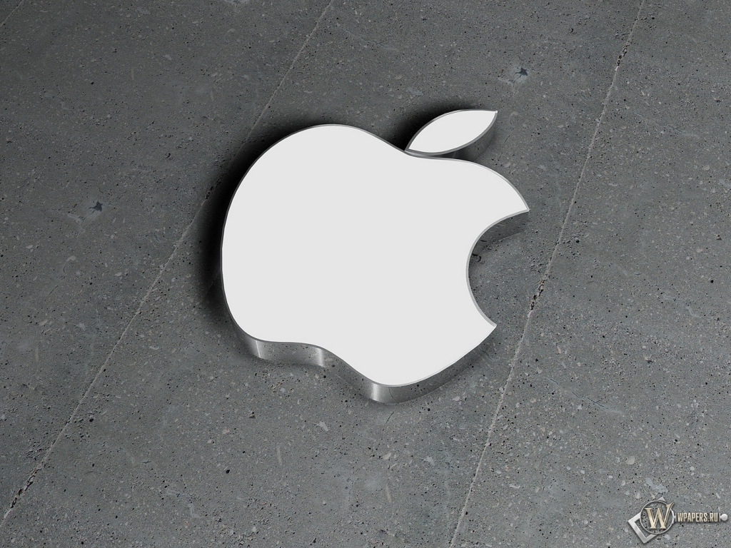 Apple на бетоне 1024x768