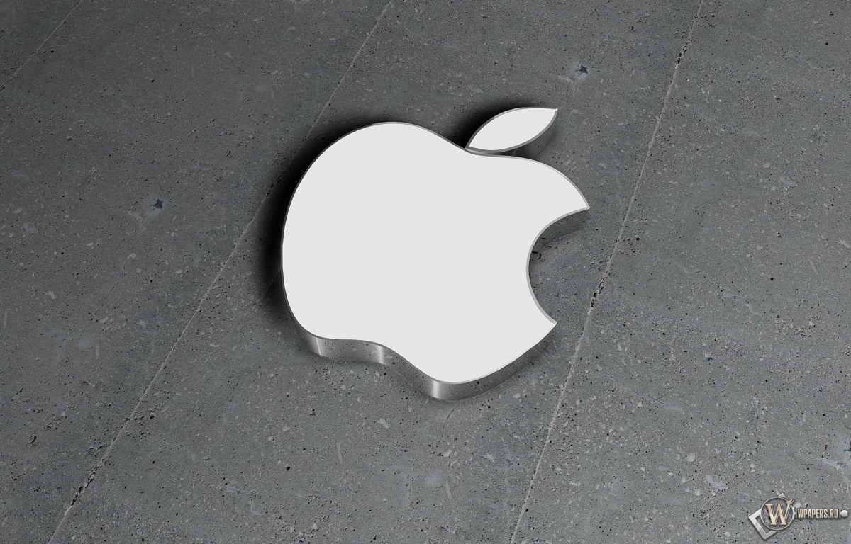 Apple на бетоне 1200x768