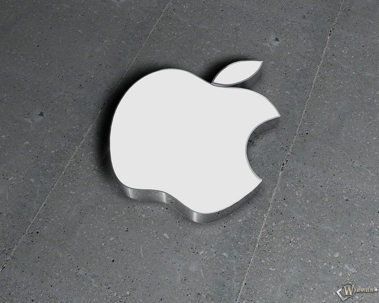 Apple на бетоне 1280x1024