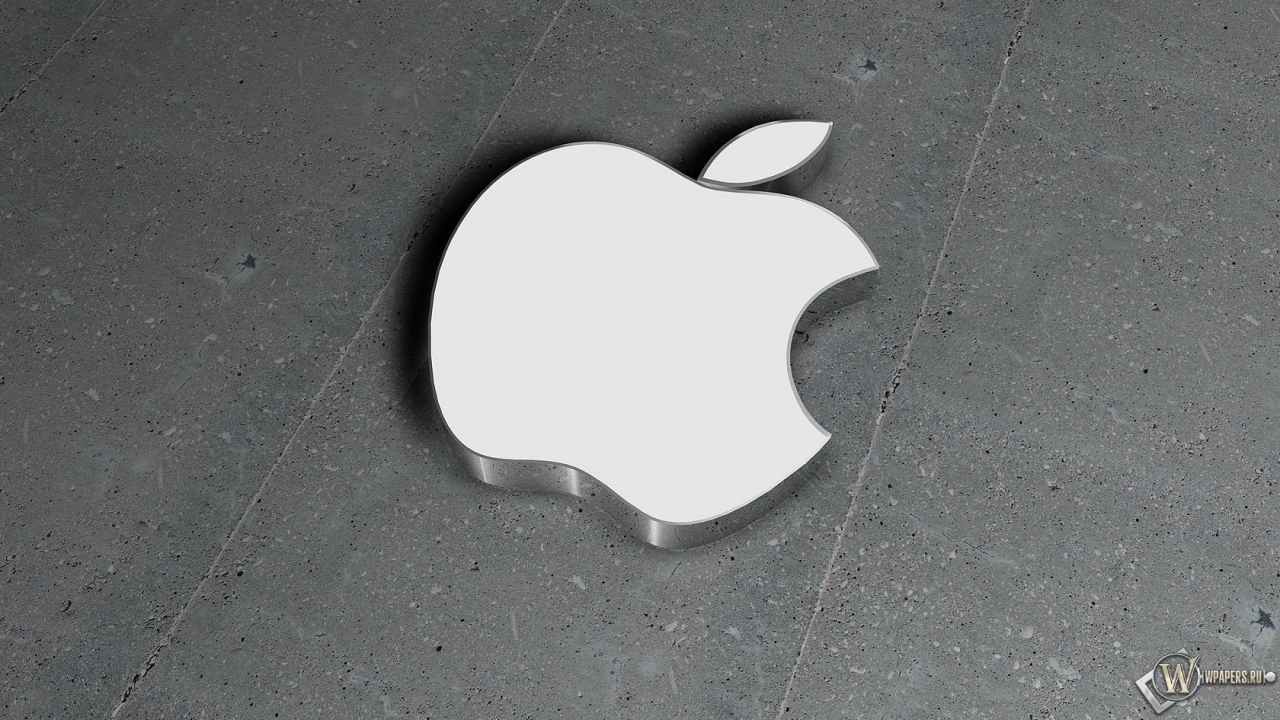 Apple на бетоне 1280x720