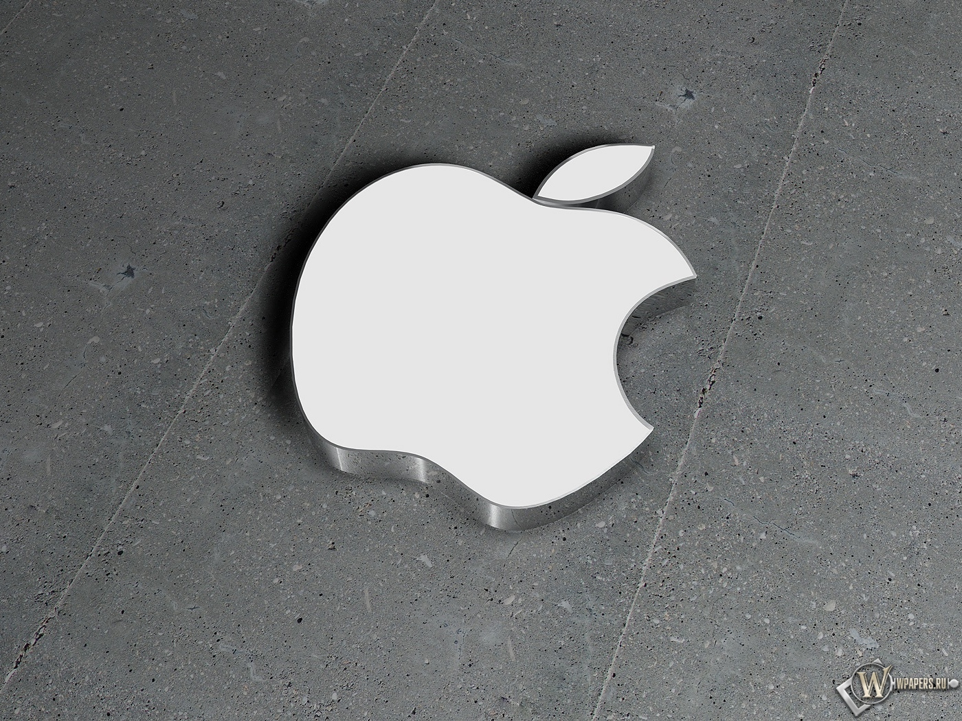 Apple на бетоне 1400x1050