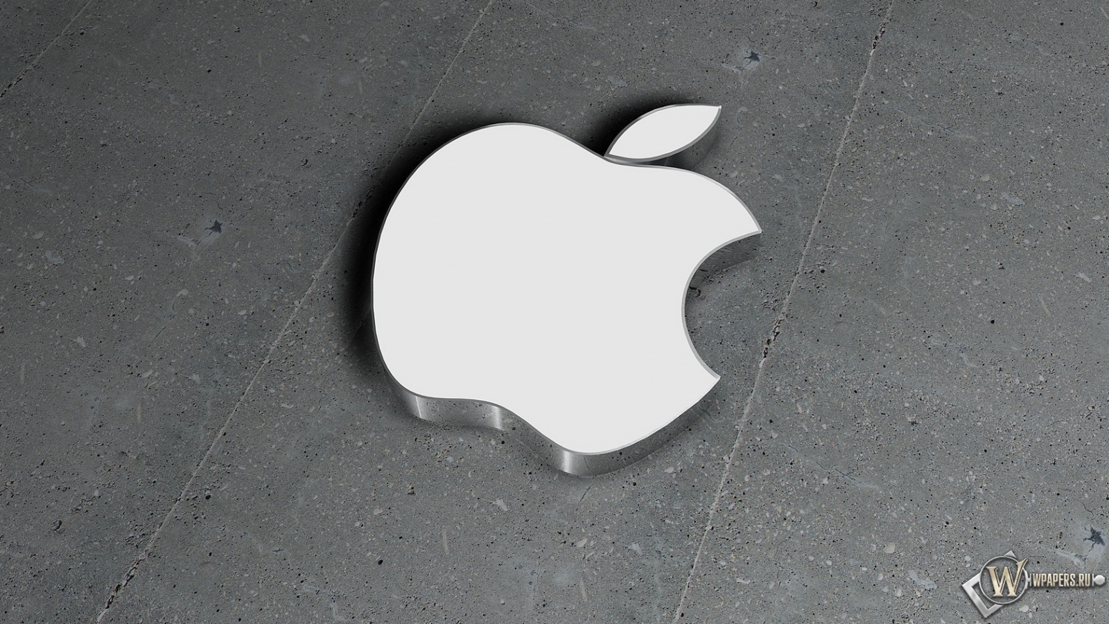 Apple на бетоне 1600x900