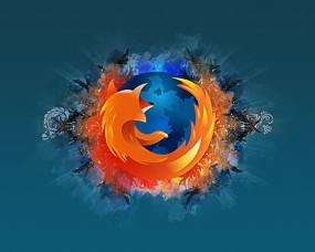Обои Mozilla Firefox: Лисица, Синий, Mozilla, Логотипы