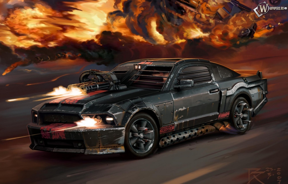 Car ford mustang death race 1200x768