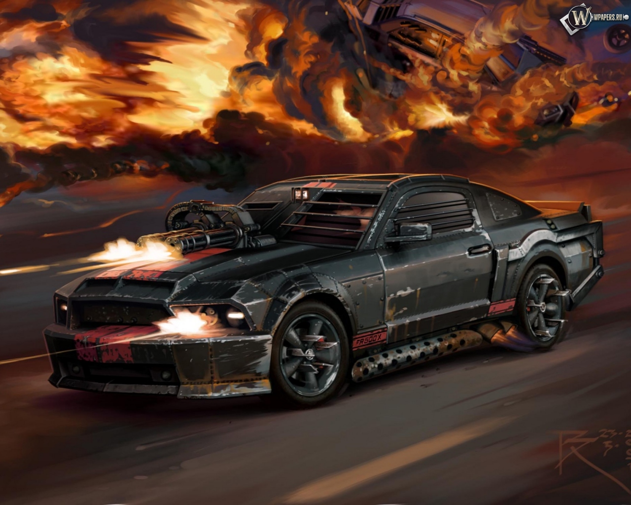 Car ford mustang death race 1280x1024