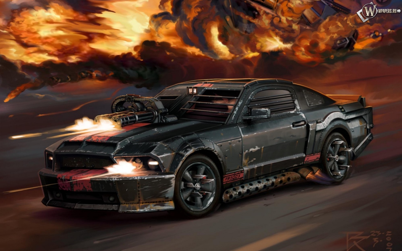 Car ford mustang death race 1280x800