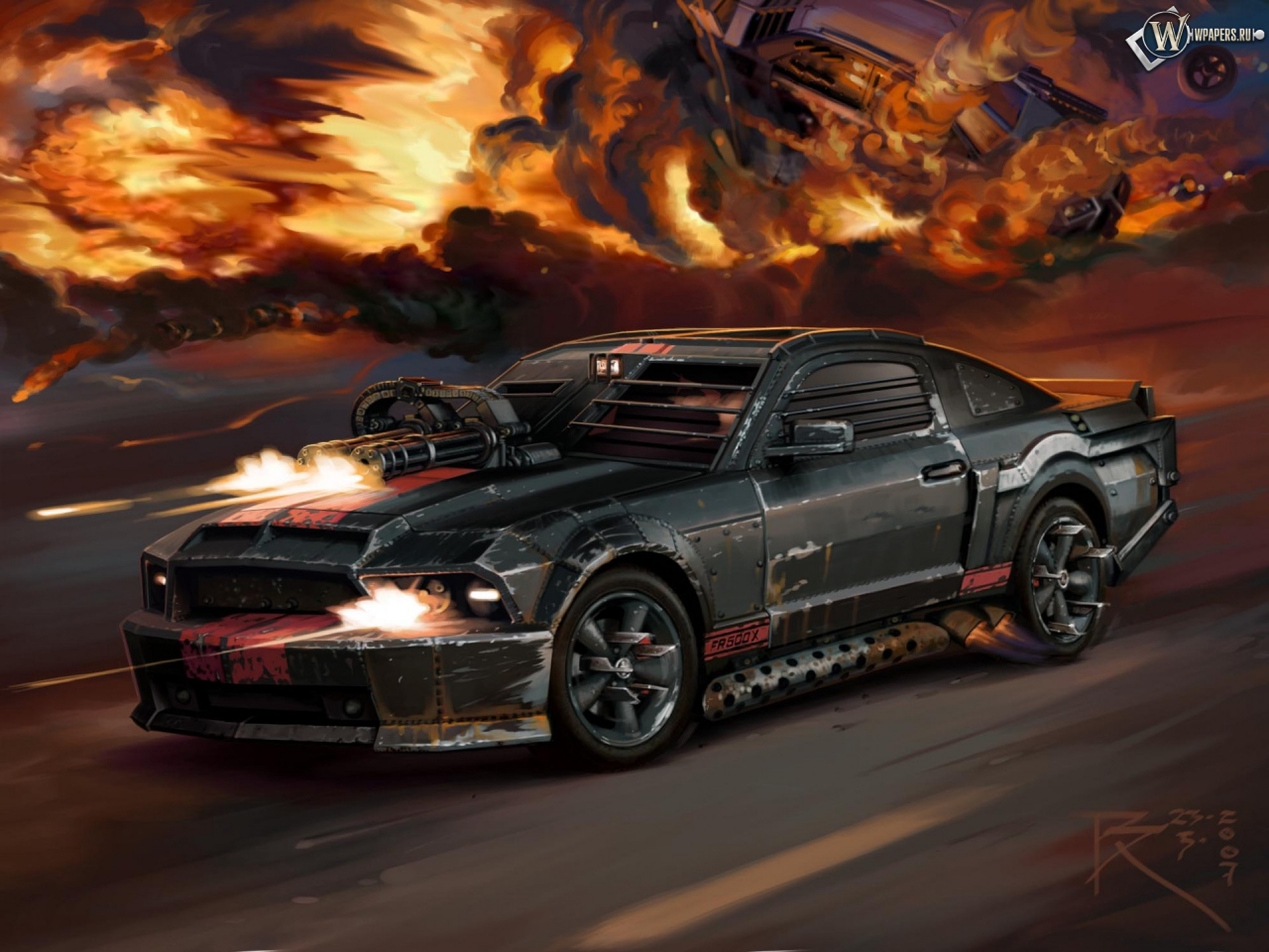 Car ford mustang death race 1280x960