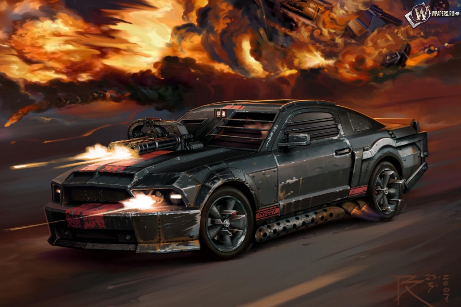Car ford mustang death race 1500x1000