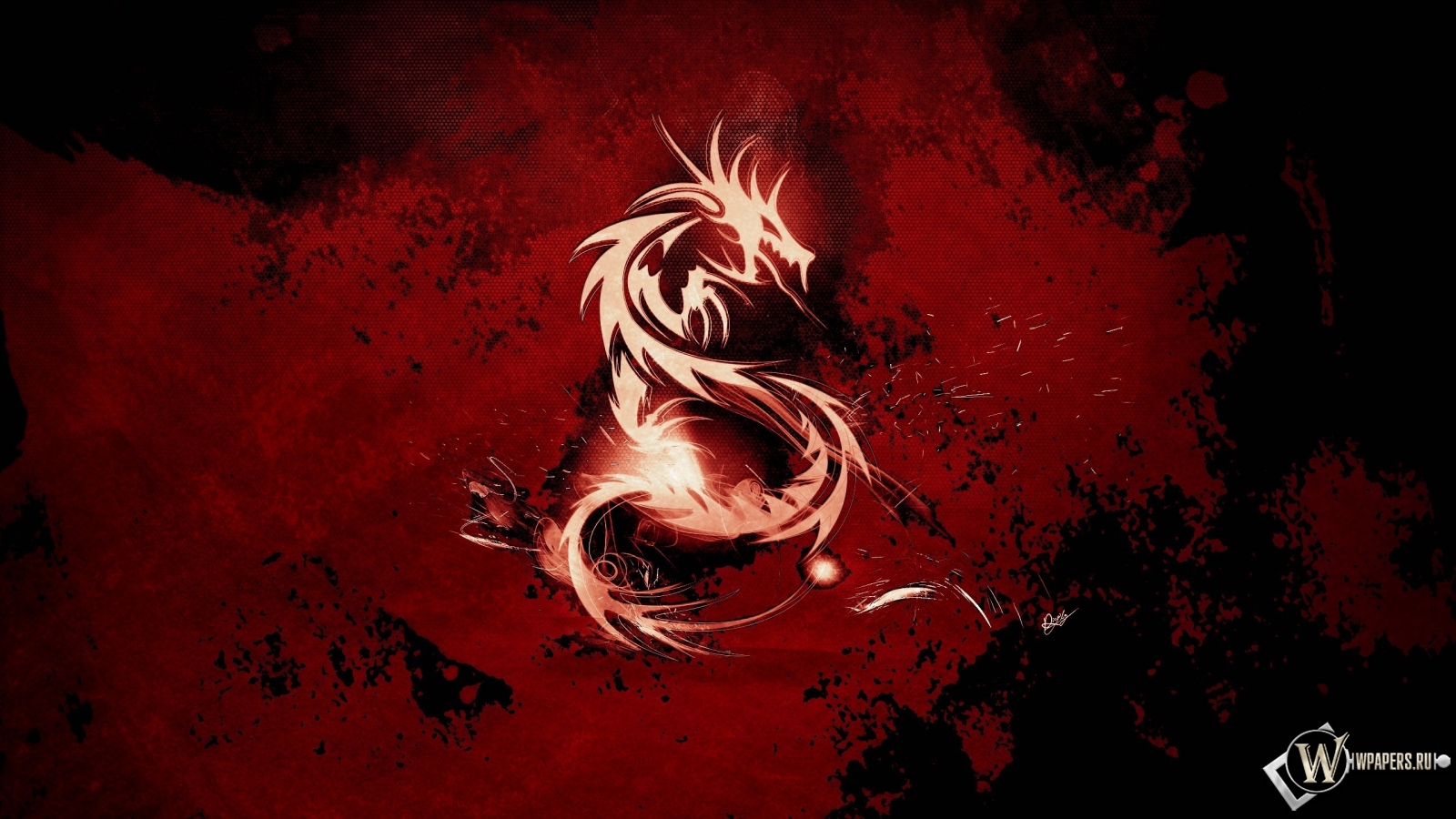 Красный дракон 1600x900