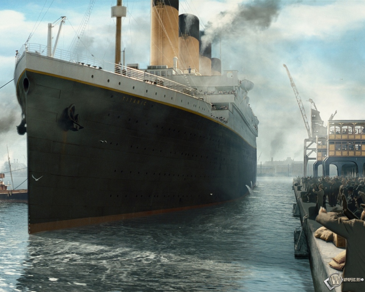 Титаник отплывает 1280x1024