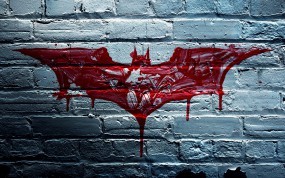 Обои Бэтмэн: Стена, Кровь, Бэтмен, Кирпичи, Мультфильмы