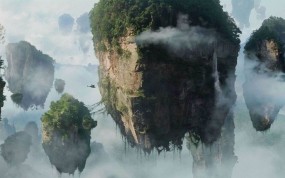 Обои Панорама Пандоры (Avatar): Облака, Скалы, Аватар, Острова, Avatar, Avatar