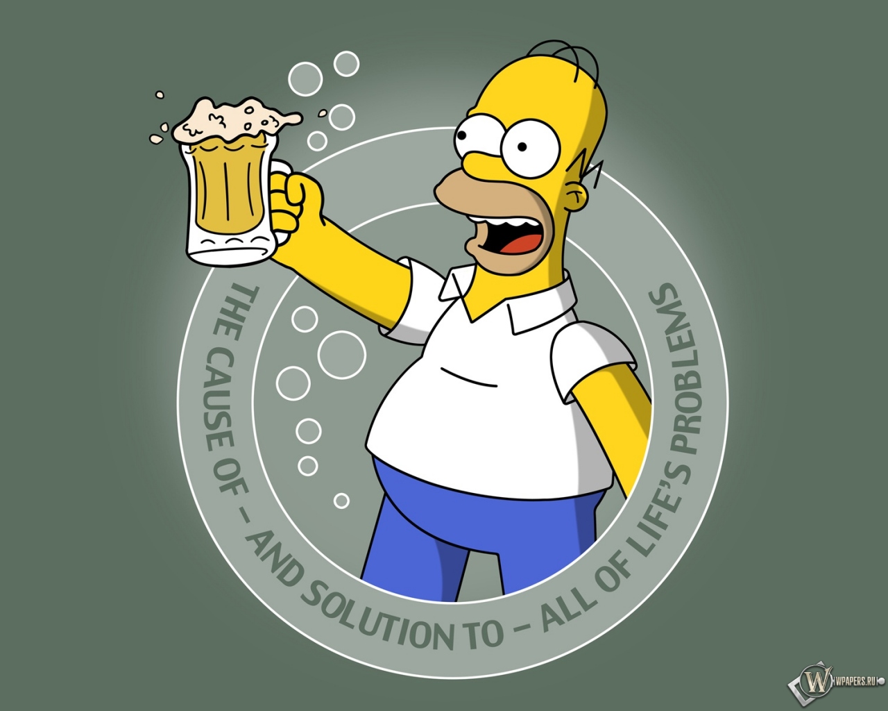 Гомер с пивом 1280x1024
