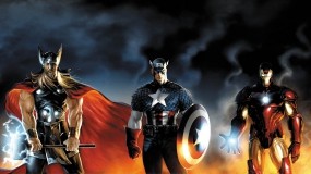 Обои Герои: Железный человек, Капитан Америка, Тор, Мультфильмы