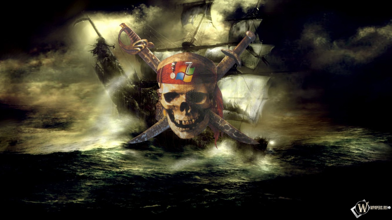 Пираты карибского моря 1366x768