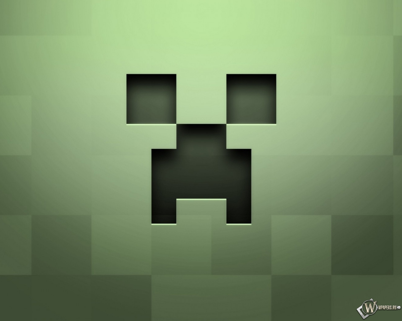 Лицо крипера Minecraft 1280x1024