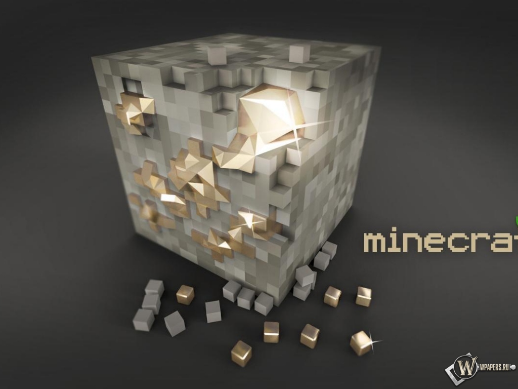 Блок золота Minecraft 1024x768