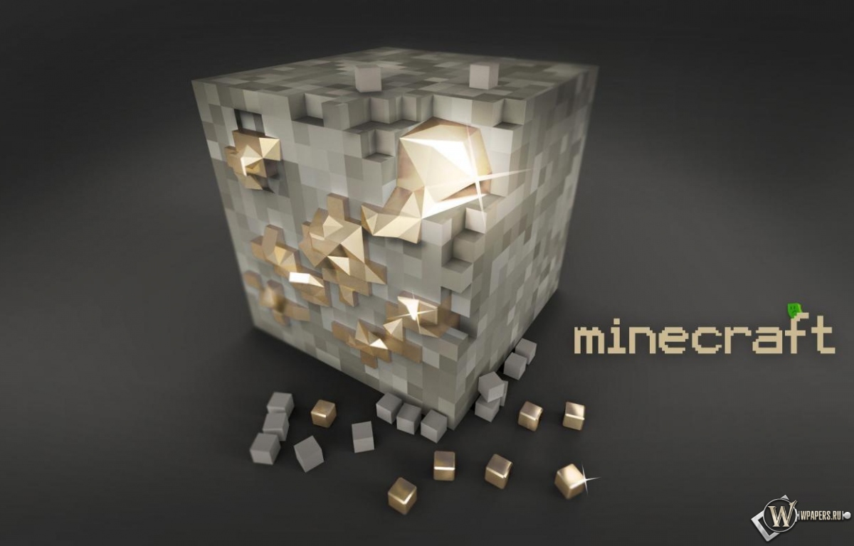 Блок золота Minecraft 1200x768
