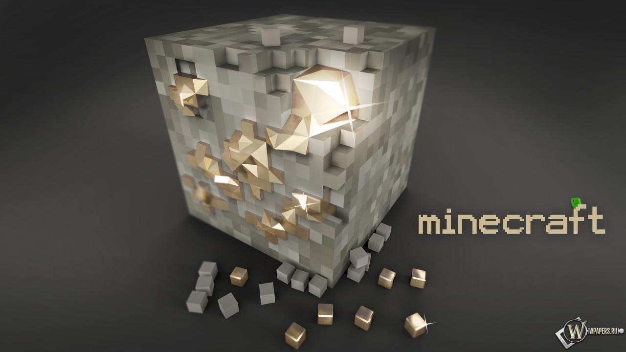 Блок золота Minecraft 1280x720