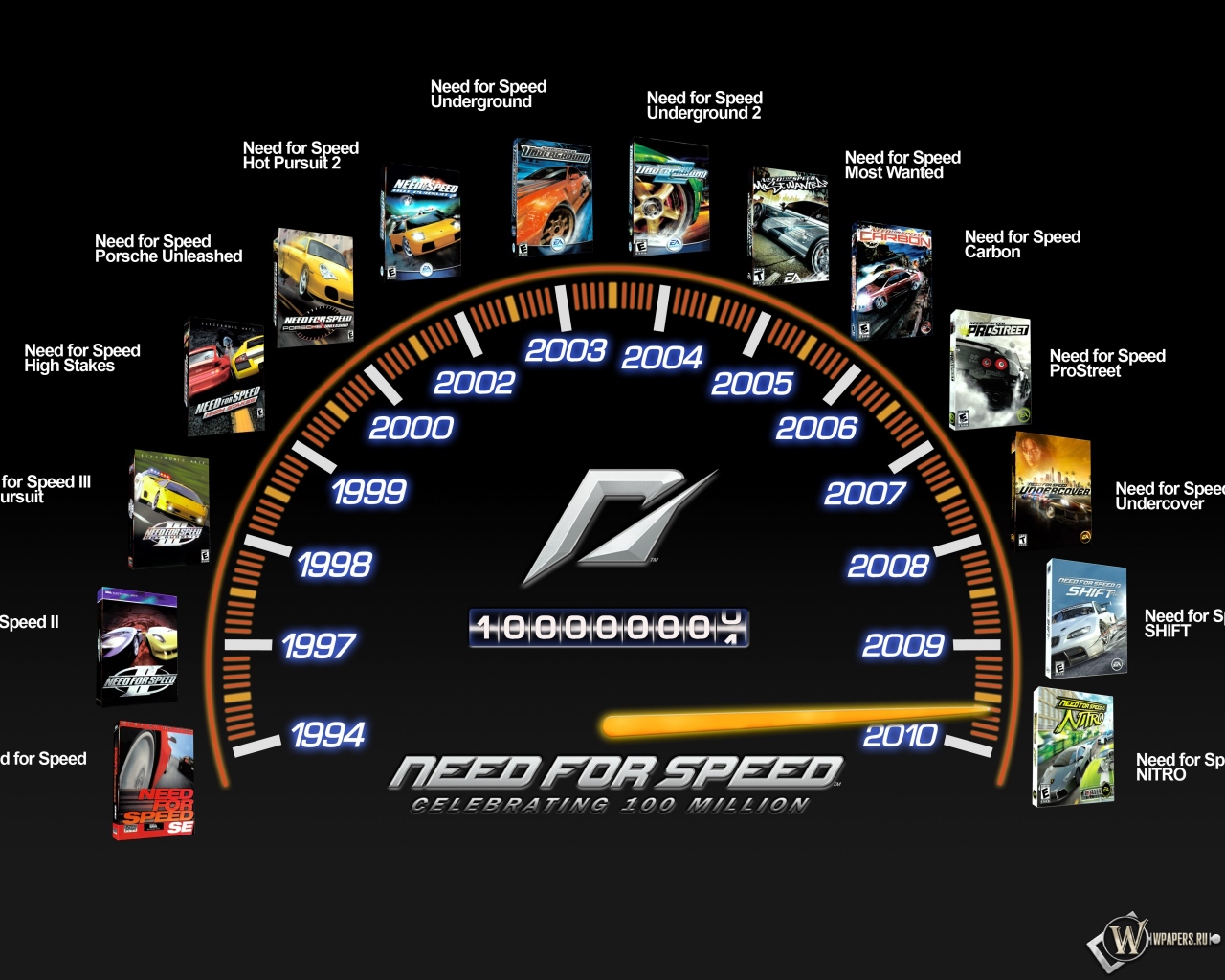 Need For Speed линейка игр 1280x1024