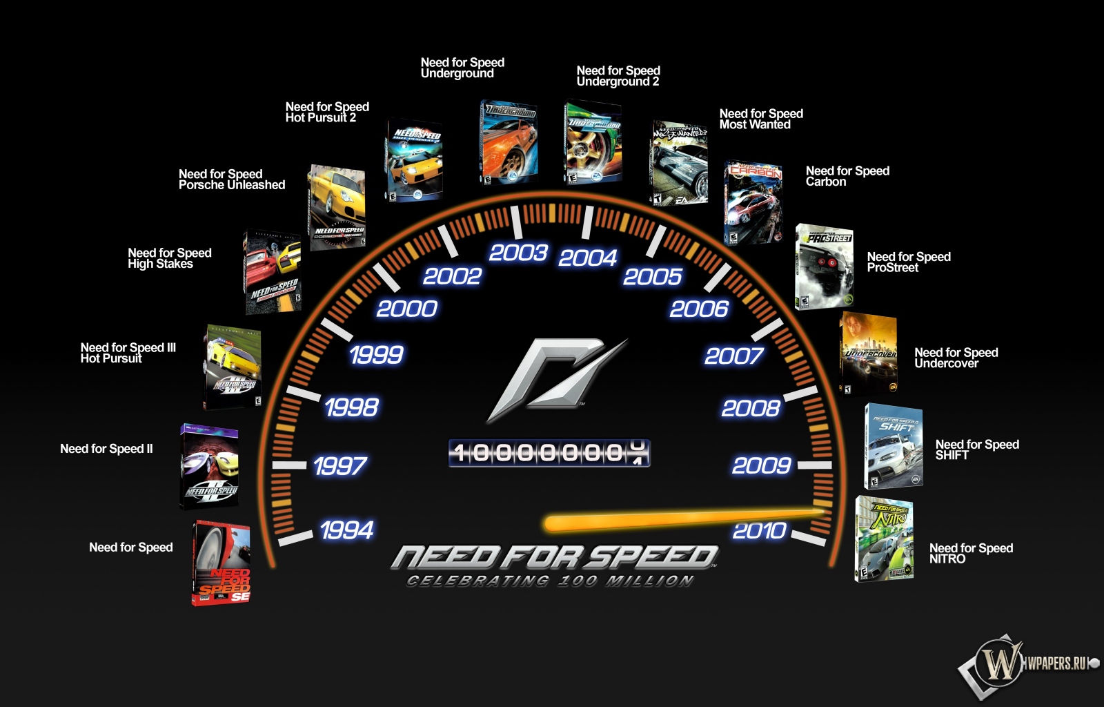 Need For Speed линейка игр 1600x1024