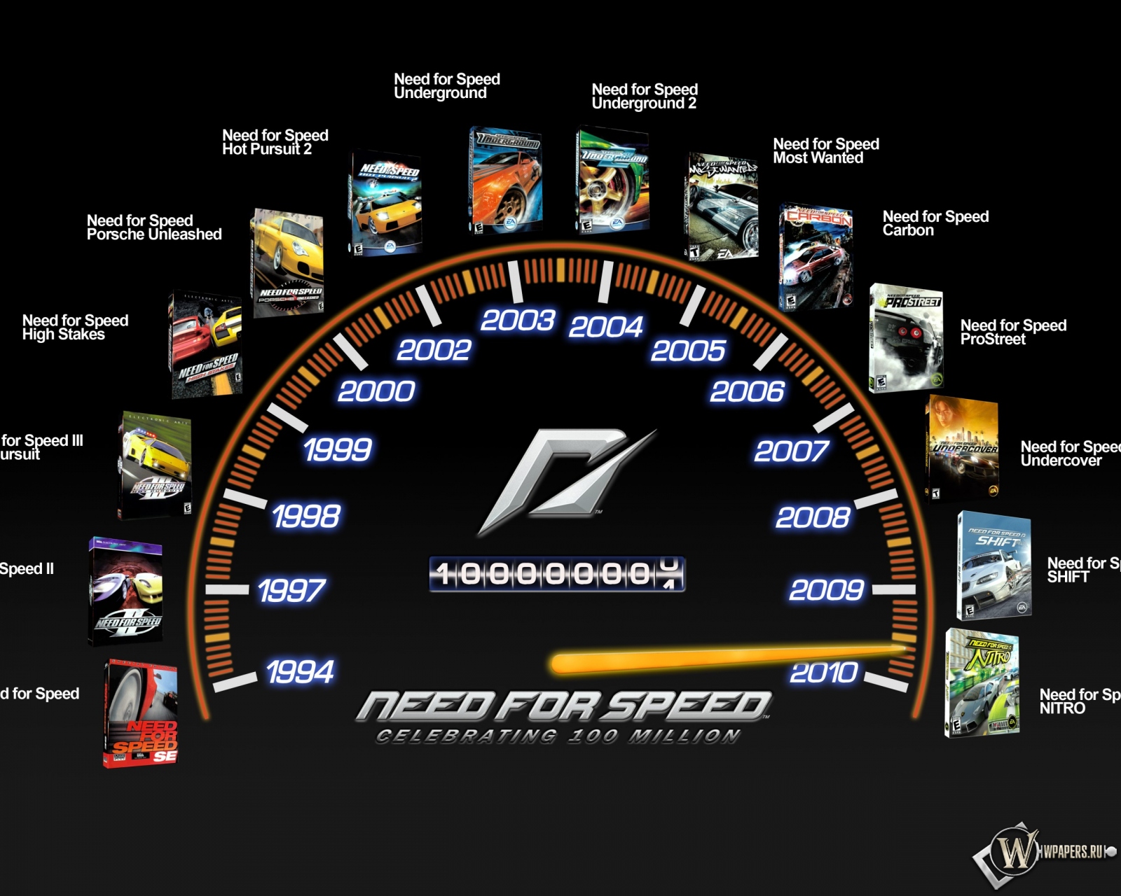 Need For Speed линейка игр 1600x1280