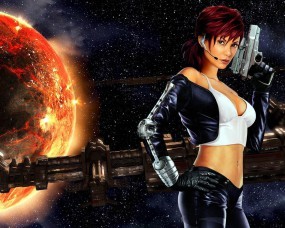 Обои X3-Reunion: Девушка, Космос, Планета, Игра, X3, Другие игры