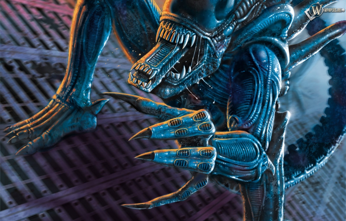 Скачать обои Aliens vs Predator с разрешением 1200х768 (25:16) .